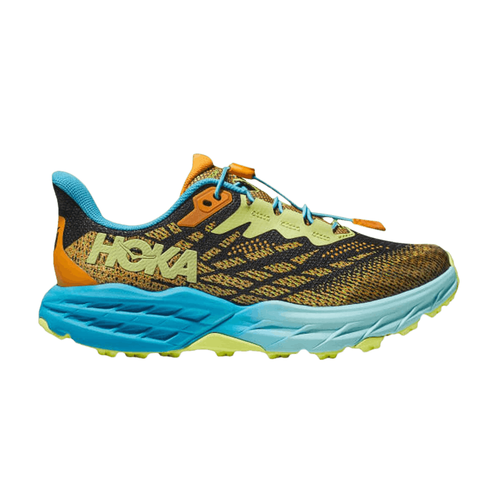 Hoka Speedgoat 5 Kids Solar Flare Diva Blue