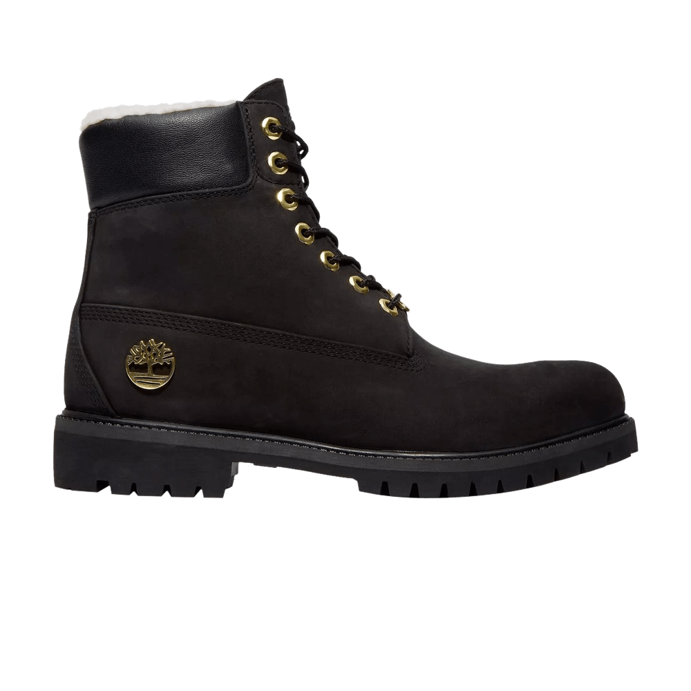 6 Inch Fleece Lined Waterproof Boot Black Gold