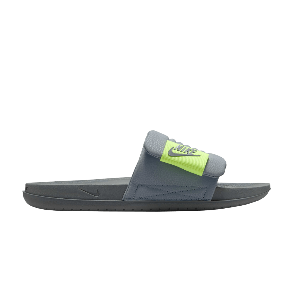 ■Nike■ Offcourt Adjust Slide M Cool Grey Volt DQ9624006 DQ Nike Offcourt Adjust Slide Cool Grey Volt Men's - DQ9624-006
