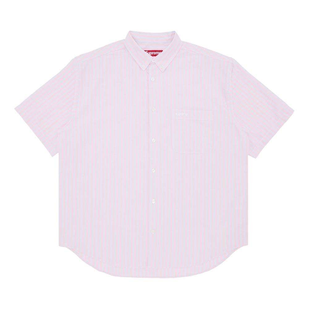Buy Supreme Loose Fit Oxford Short-Sleeve Shirt 'Pink Stripe