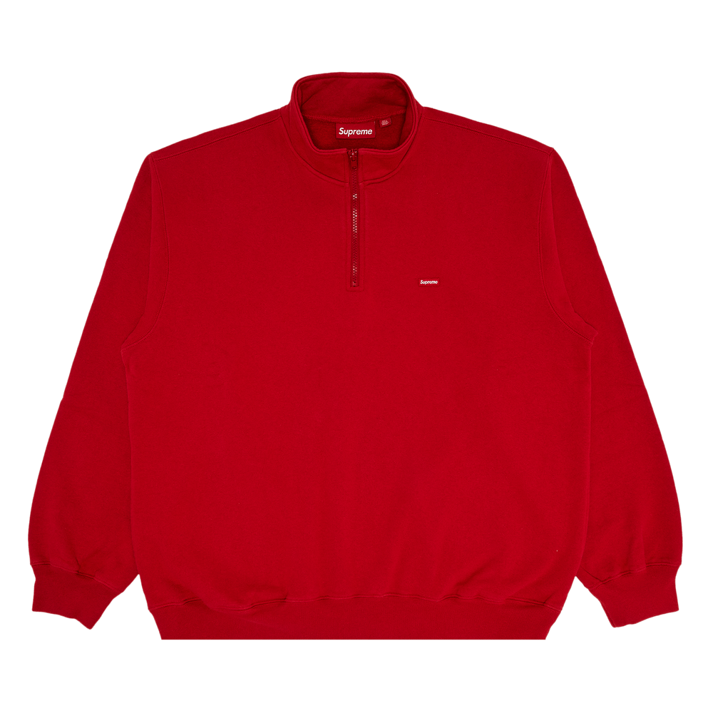 Buy Supreme Small Box Half Zip Pullover 'Red' - SS25SW6 RED | GOAT