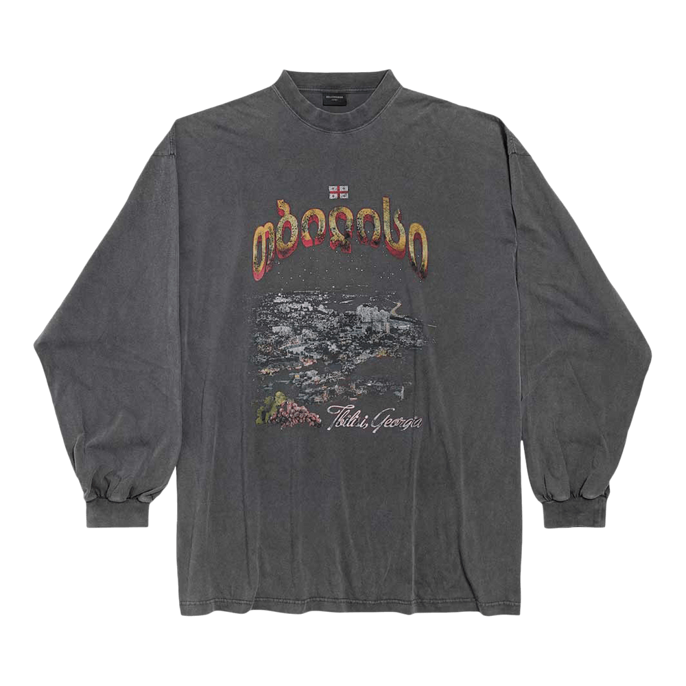Buy Balenciaga Tbilisi Long-Sleeve T-Shirt 'Black' - 819022 TRVQ7
