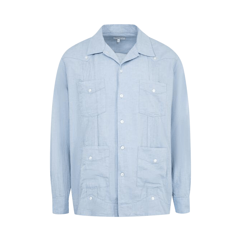 Buy Engineered Garments Guayabera Shirt 'Light Blue' - 25S1A032