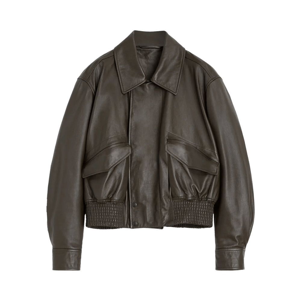 Buy Lemaire Leather Blouson 'Mushroom' - OW1135 LL0095 BR440