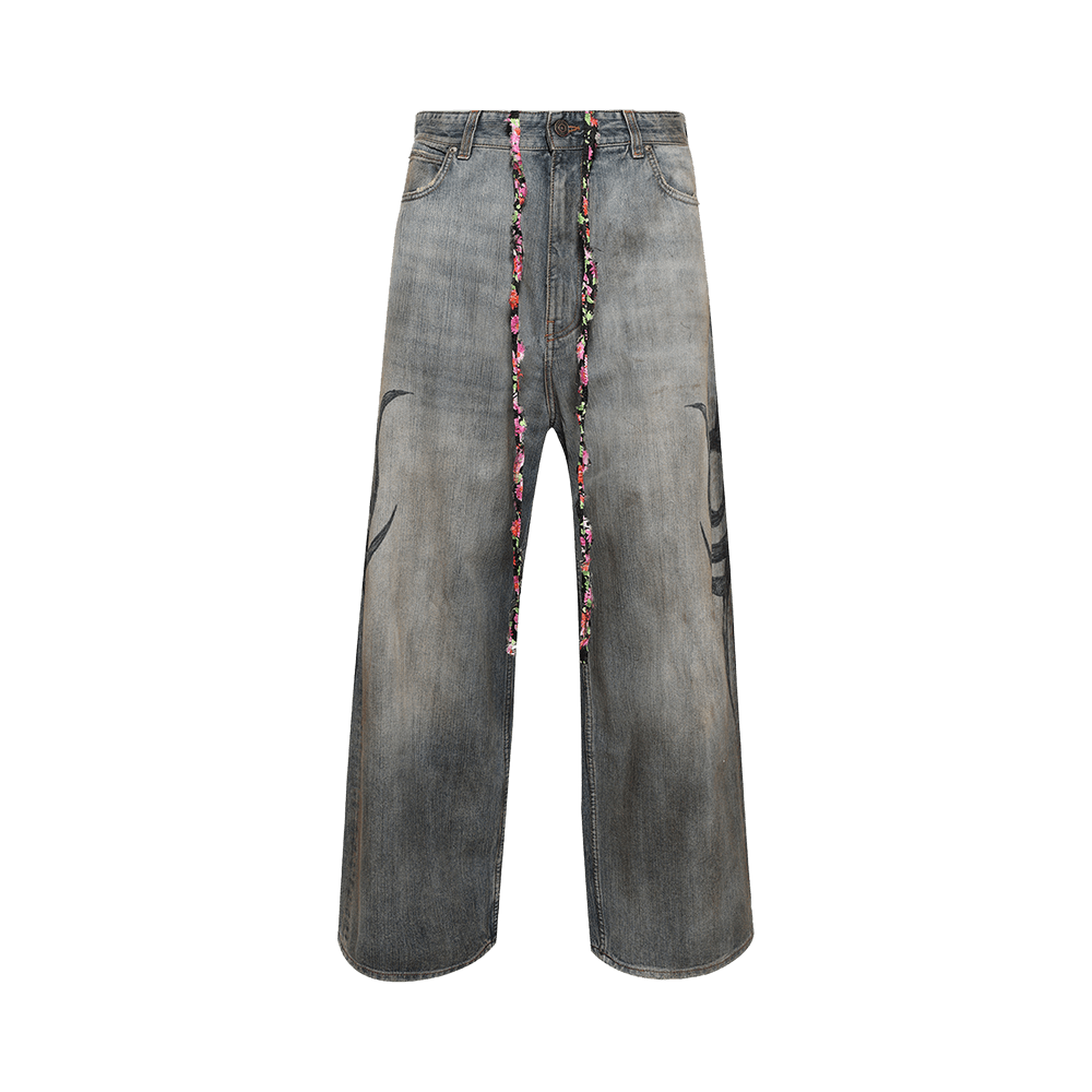 Buy Balenciaga Y2K Stretched Knee Baggy Jeans 'Stained