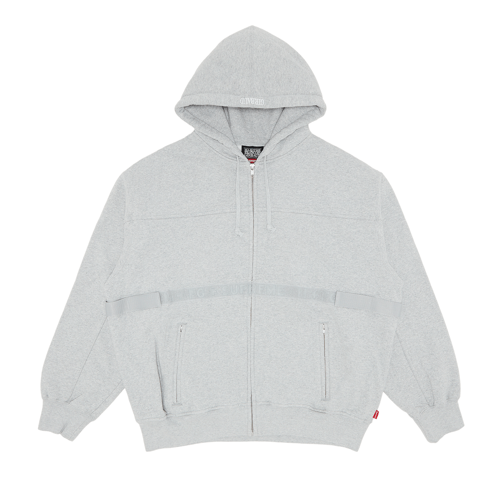 【Supreme x Marithe Francois Girbaud】 Zip Up Hoodie Grey Supreme Marithe Francois Girbaud Zip Up Hooded Sweatshirt