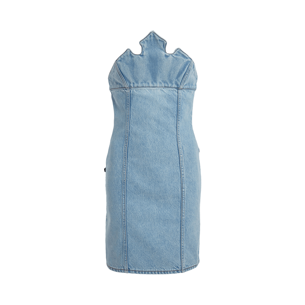 coperni denim dress Coperni x Disney denim dress Crown blue color DR190F2024 at PRM US