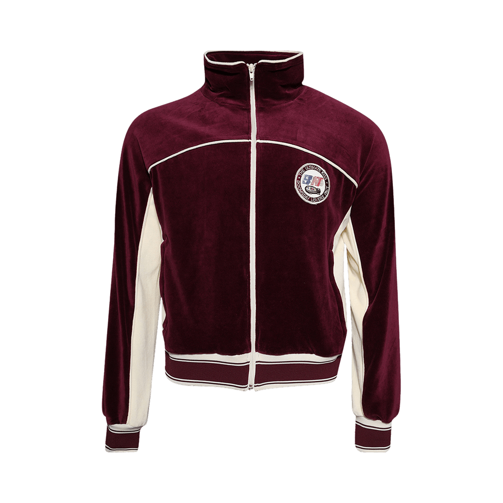 Buy SAINT Mxxxxxx Velour Track Jacket 'Burgundy' - SM HR8 0000 C34