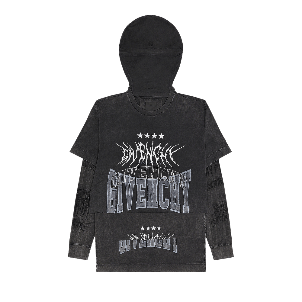 Buy Givenchy Layered Long-Sleeve Graphic T-Shirt With Balaclava