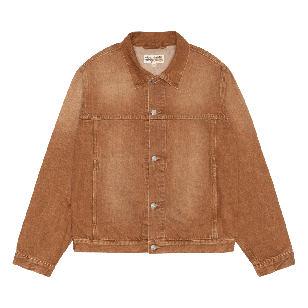 ジャケット・アウター STUSSY corduroy boa denim jacket brown Buy Stussy Trucker Jacket Vintage Denim 'Brown' - 115839 BROW | GOAT
