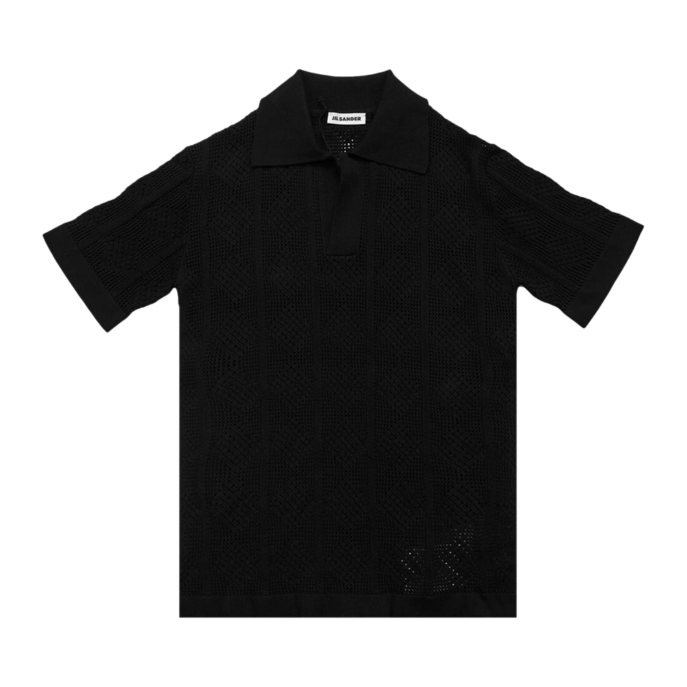 Buy Jil Sander Knit Polo T-Shirt 'Black' - J21GL0112 J15446 Buy Jil Sander Knit Polo T-Shirt 'Black' - J21GL0112 J15446