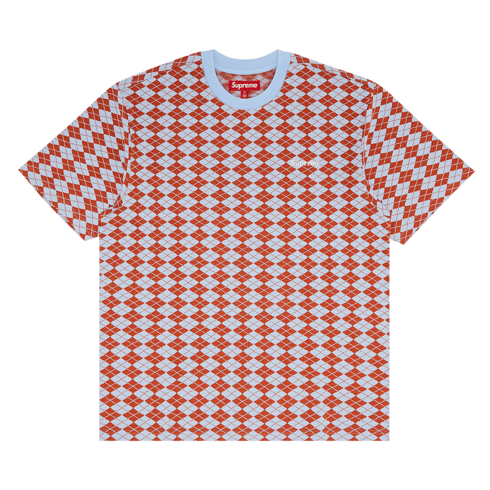 トップス Supreme25ss Diamond JacquardS/STop Buy Supreme Diamond Jacquard Short-Sleeve Top 'Blue' - SS25KN37