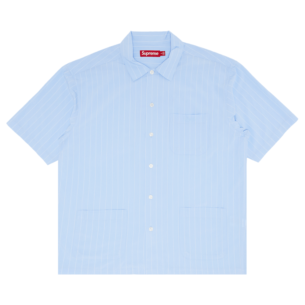 トップス Supreme Stripe S/S Pajama Shirt Lt.Blue Supreme Stripe S S Pajama Shirt (SS25) - $158