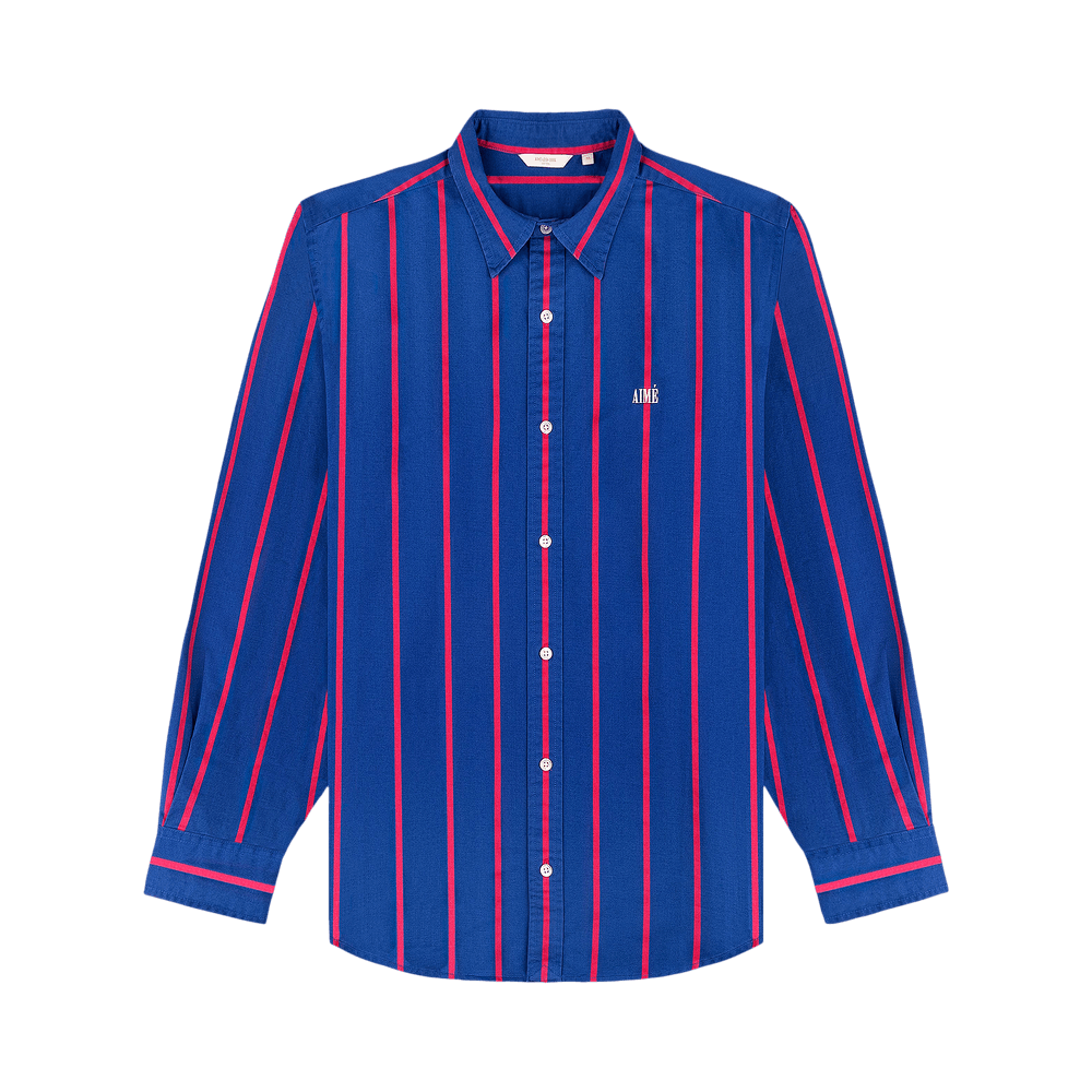 Buy Aimé Leon Dore Striped Leon Overshirt 'Blue Stripe