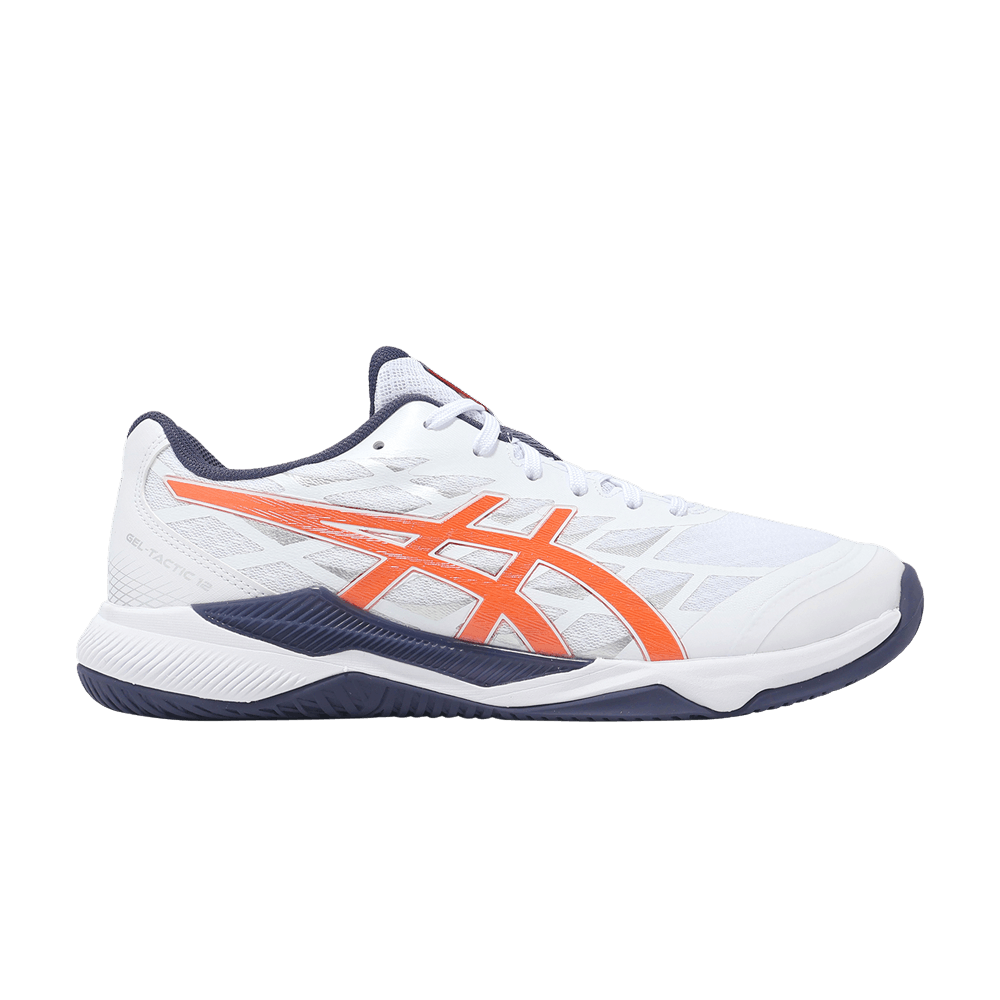 Buy Asics Gel Tactic 12 2E Wide 'White Nova Orange' - 1073A071 102