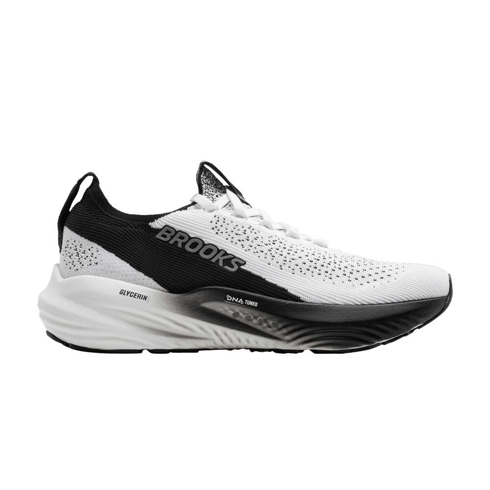 Brooks Glycerin Stealthfit 22 White Grey Black