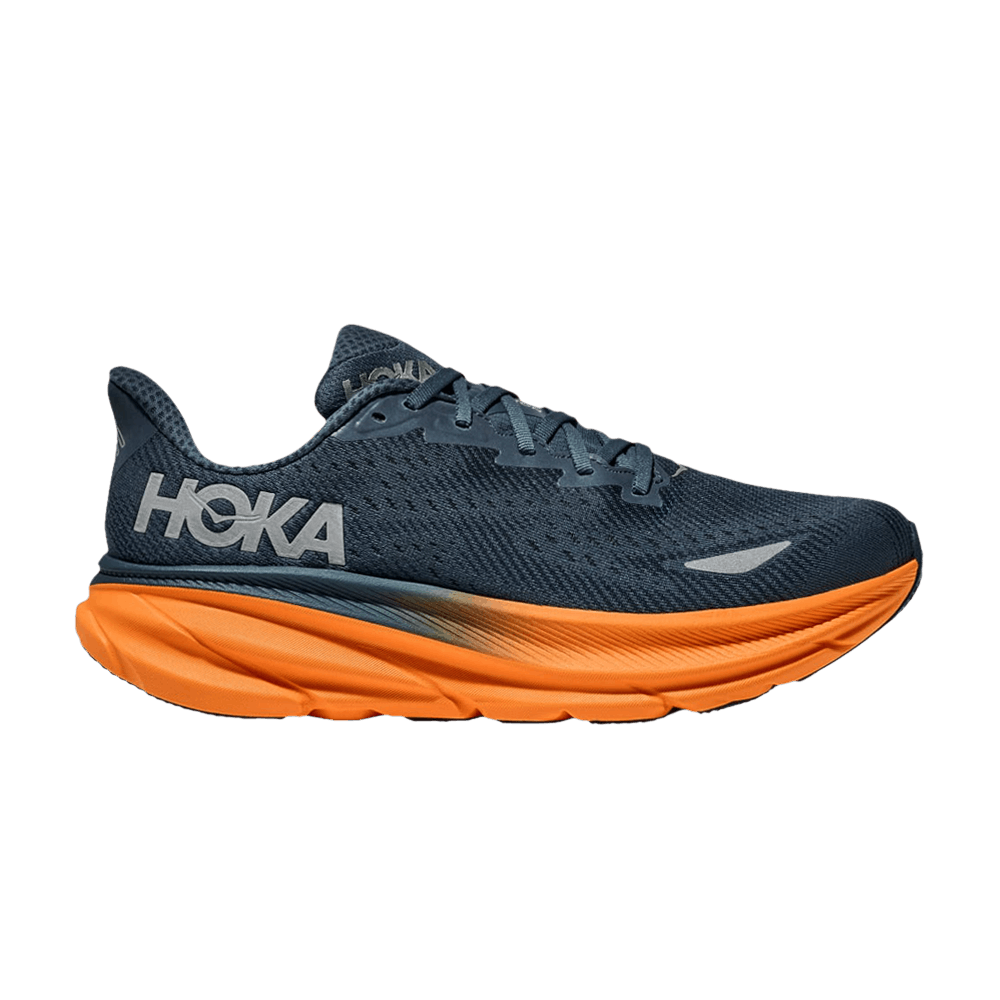Hoka Clifton 9 Gore-Tex Stormy Skies Orange Zest
