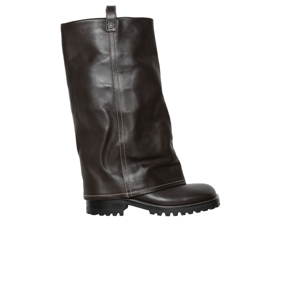 Acne Studios Leather Buckle Boot Mocha Brown