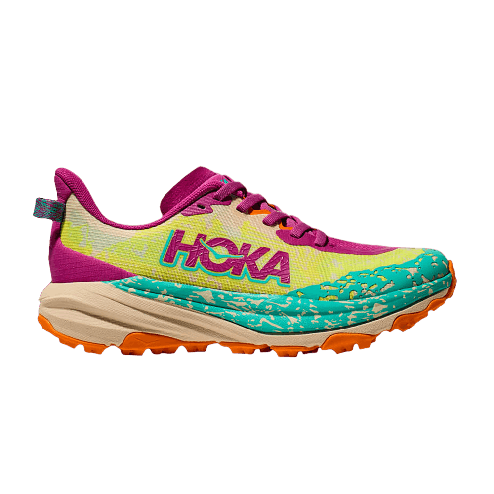 Hoka Speedgoat 6 Kids Fuchsia Electric Aqua