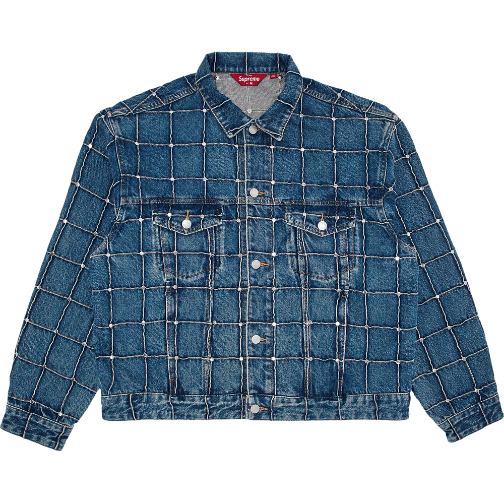 レビューの多い高評価商品特集！ Supreme Buy Studded 'Blue Jacket Trucker Denim Seam ジャケット・アウター