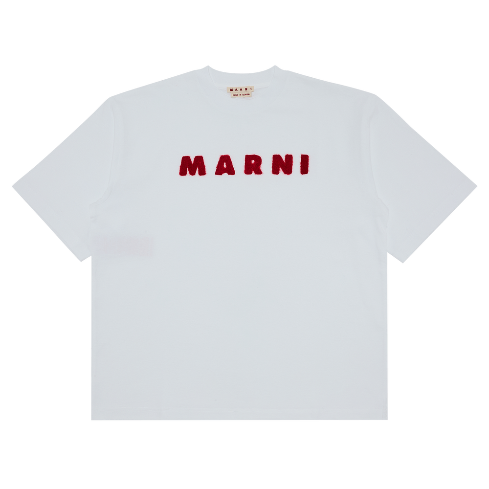 Buy Marni Organic Compact Jersey T-Shirt 'Lily White