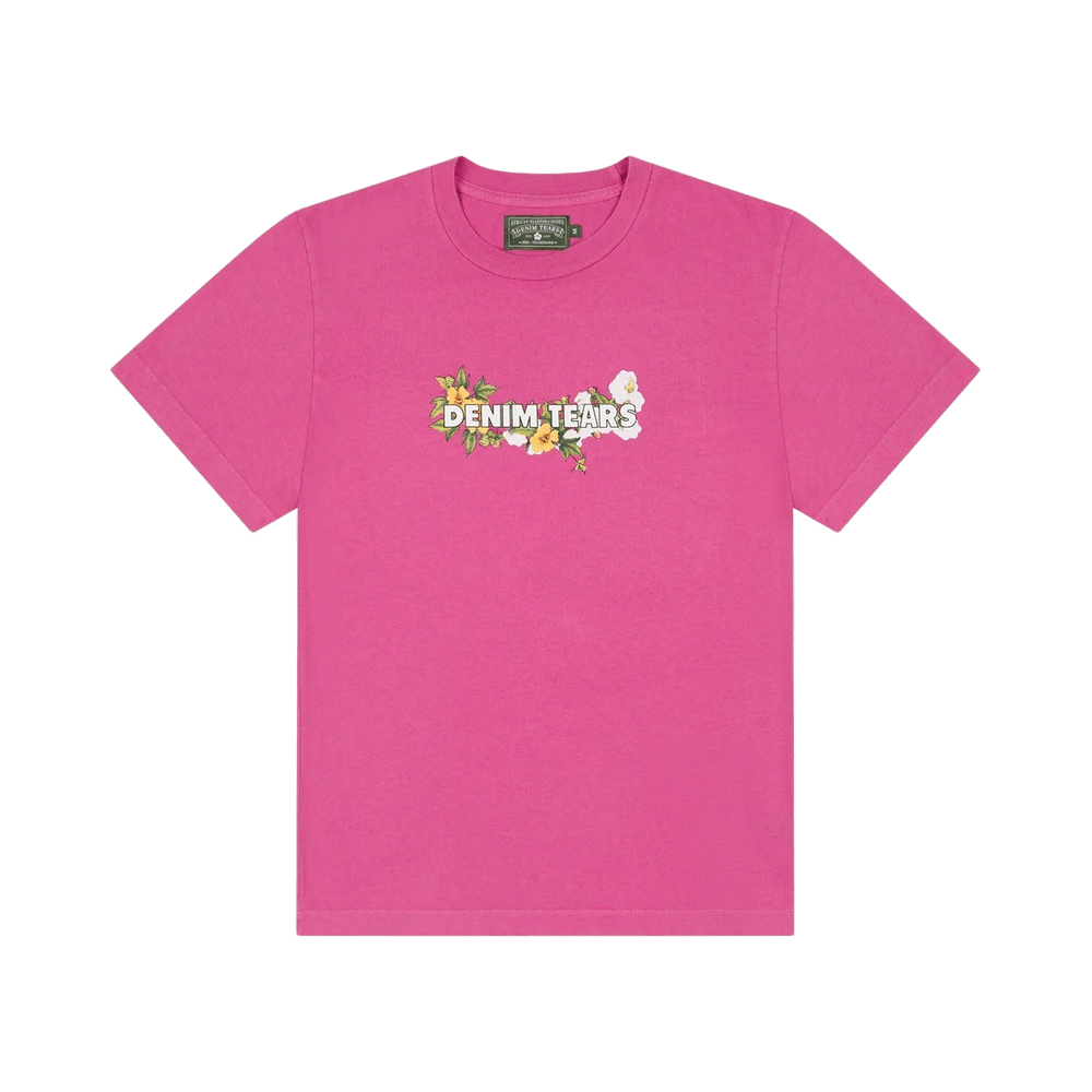 Buy Denim Tears Cotton Floral Logo Tee 'Pink' - SS25TSL049871 | GOAT