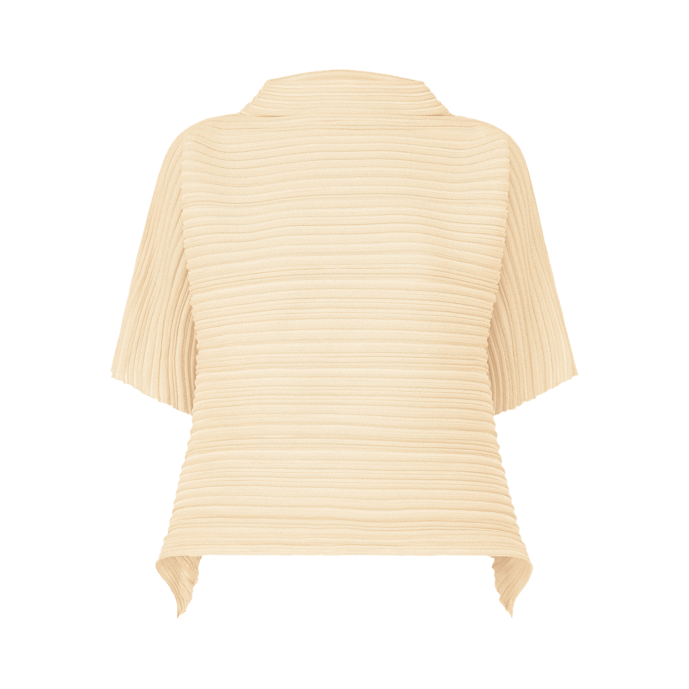 PLEATS PLEASE ISSEY MIYAKE｜ (PP56KK842-48) Buy Pleats Please Issey Miyake Sheer Bounce Knit Shirt 'Sand