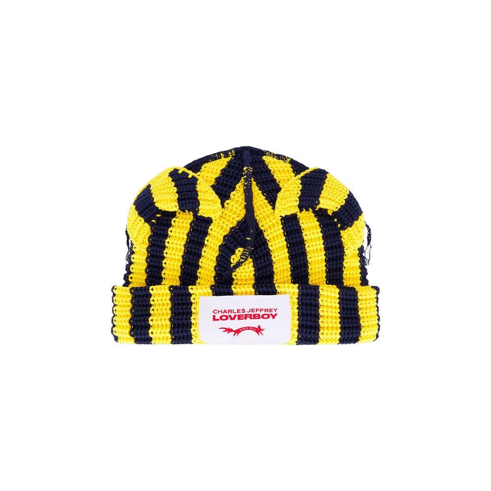Buy Charles Jeffrey Loverboy Chunky Ears Beanie 'Yellow/Navy