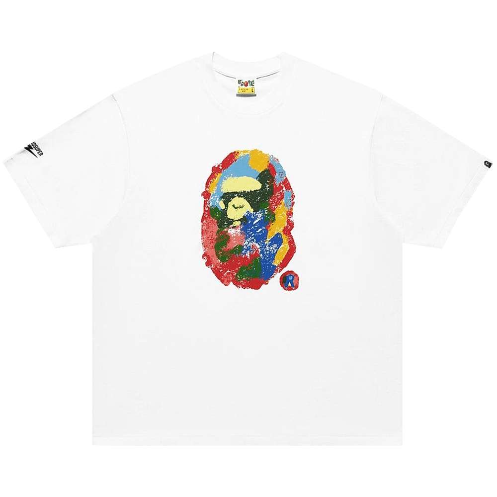 Buy BAPE x KidSuper Painting Ape Head Tee 'White' - 1L23 110 919
