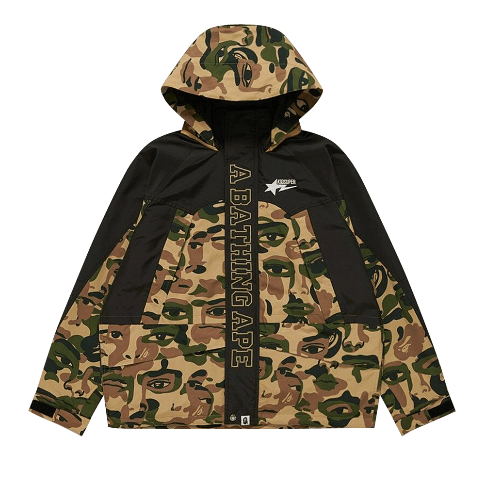 Buy BAPE x KidSuper Camo Snowboard Jacket 'Green' - 1L23 140