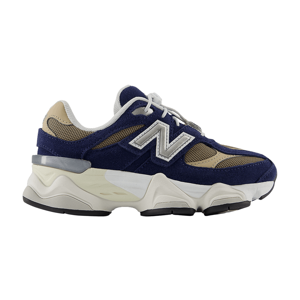 Buy New Balance 9060 Bungee Lace Little Kid Wide 'Navy Mushroom