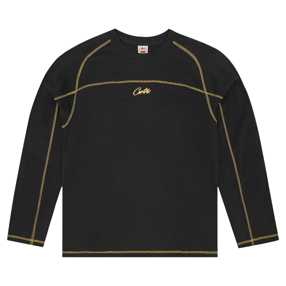 Buy Corteiz Hmp Panel Heavyweight Long-Sleeve Tee 'Black/Yellow