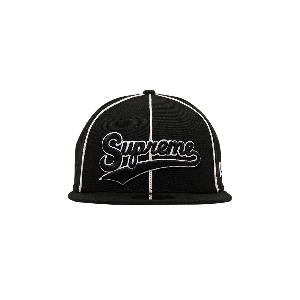 Buy Supreme Piping Script Logo New Era 'Black' - SS25H17