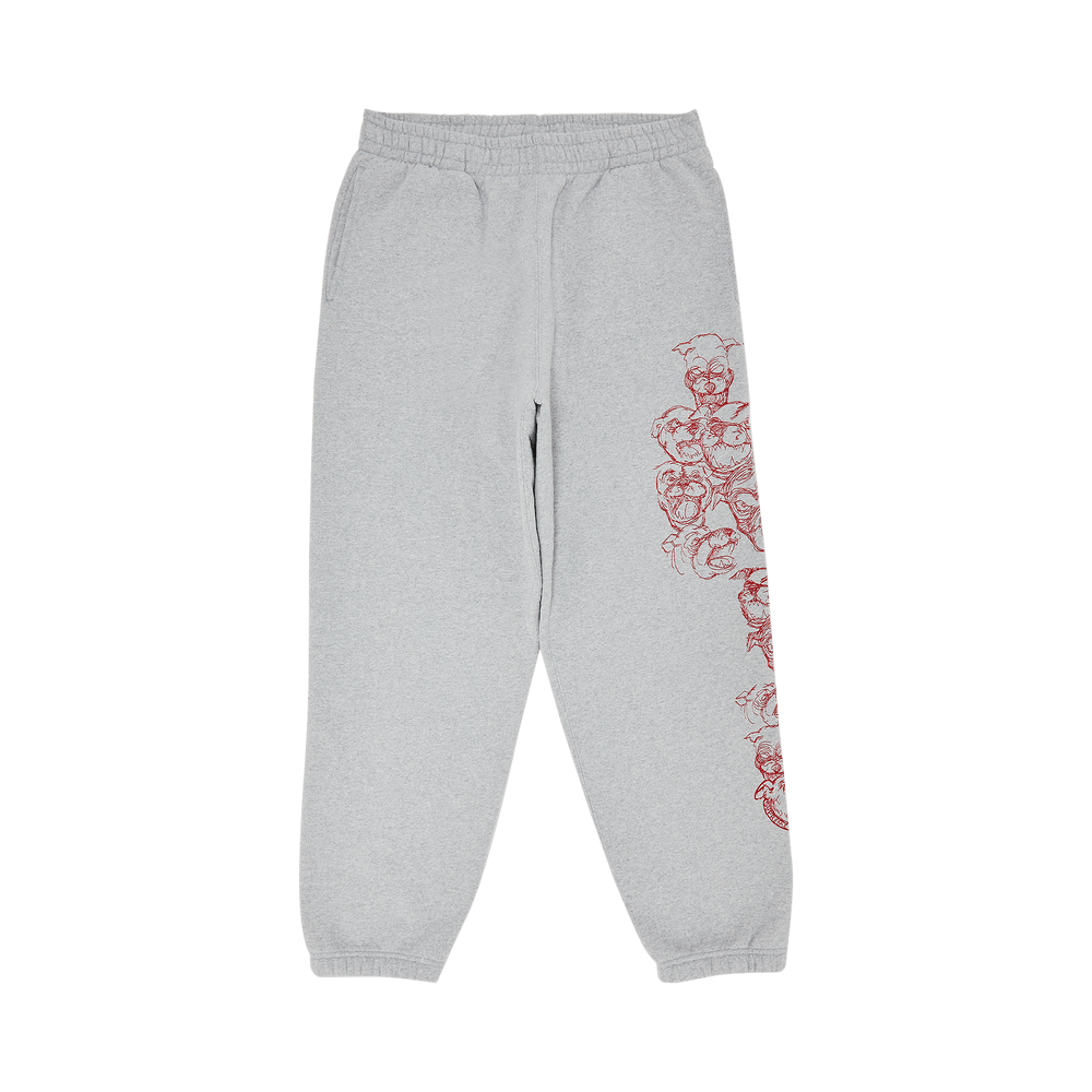 Buy Supreme Pitbulls Embroidered Sweatpant 'Heather Grey