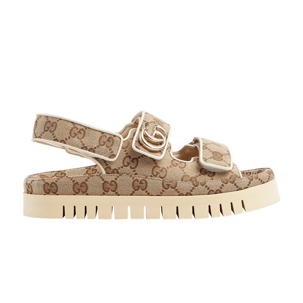 サンダル・ミュール GUCCI SANDAL (816630FAD9F 9753) Buy Gucci Wmns Sandal 'GG Canvas - Beige Dark Brown