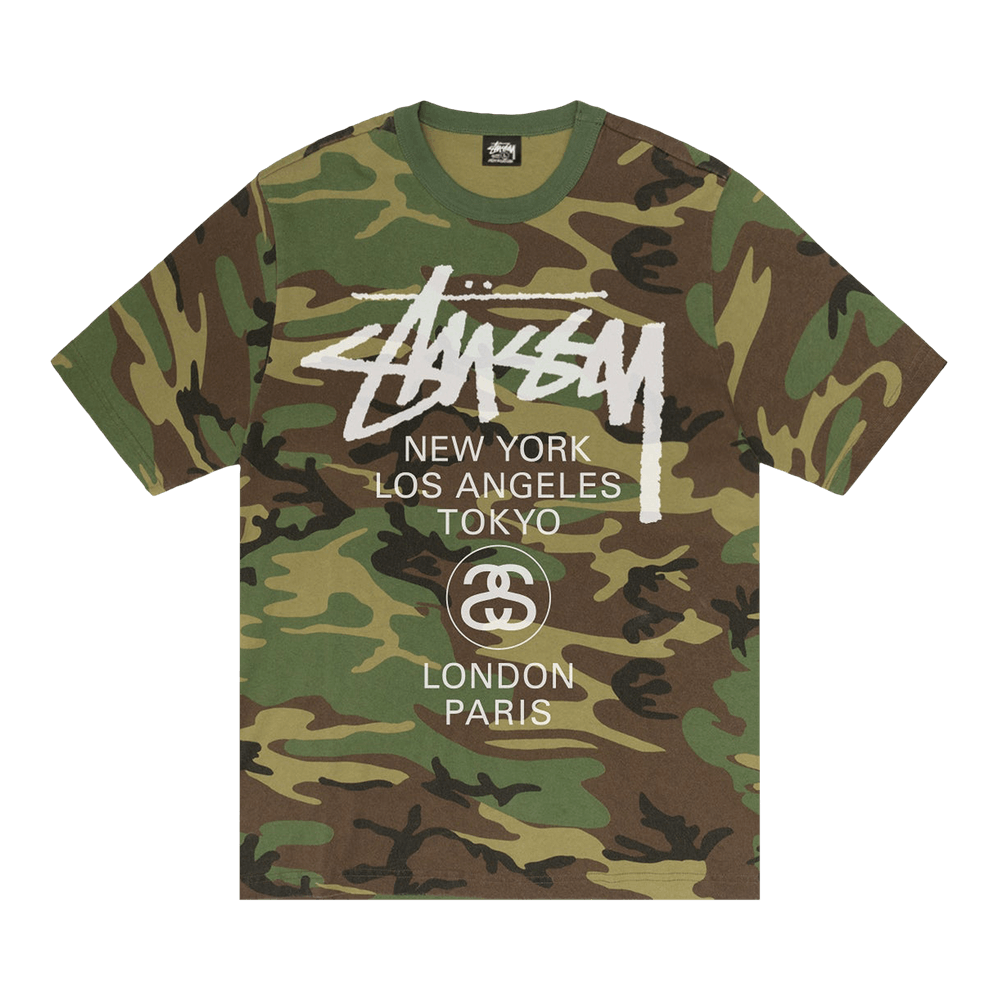 【Stussy】World Tour T-Shirts Camo 2025 ストゥシー Tシャツ New Stussy World Tour Tee Camo New With Tags Mens L | eBay