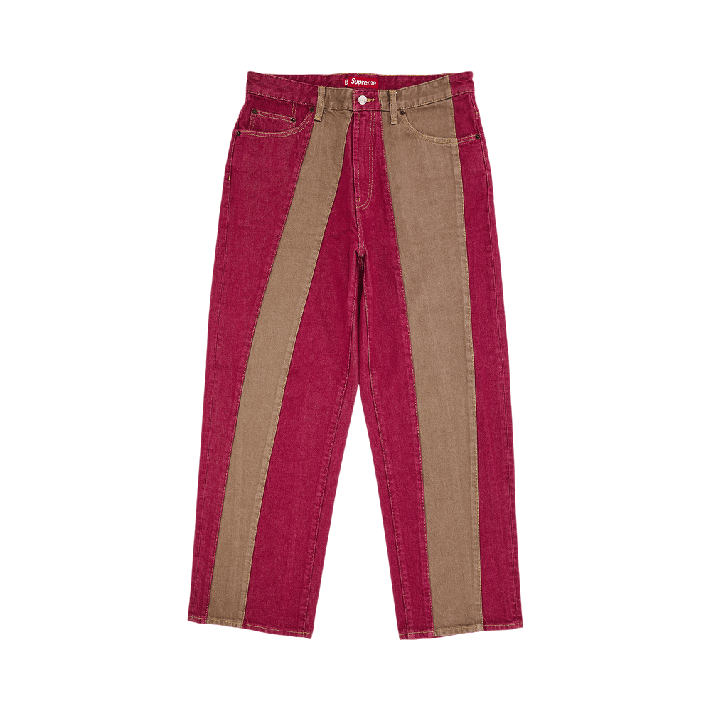 パンツ Supreme Paneled Stripe Baggy Jean Supreme Paneled Stripe Baggy Jean (SS25) - $198