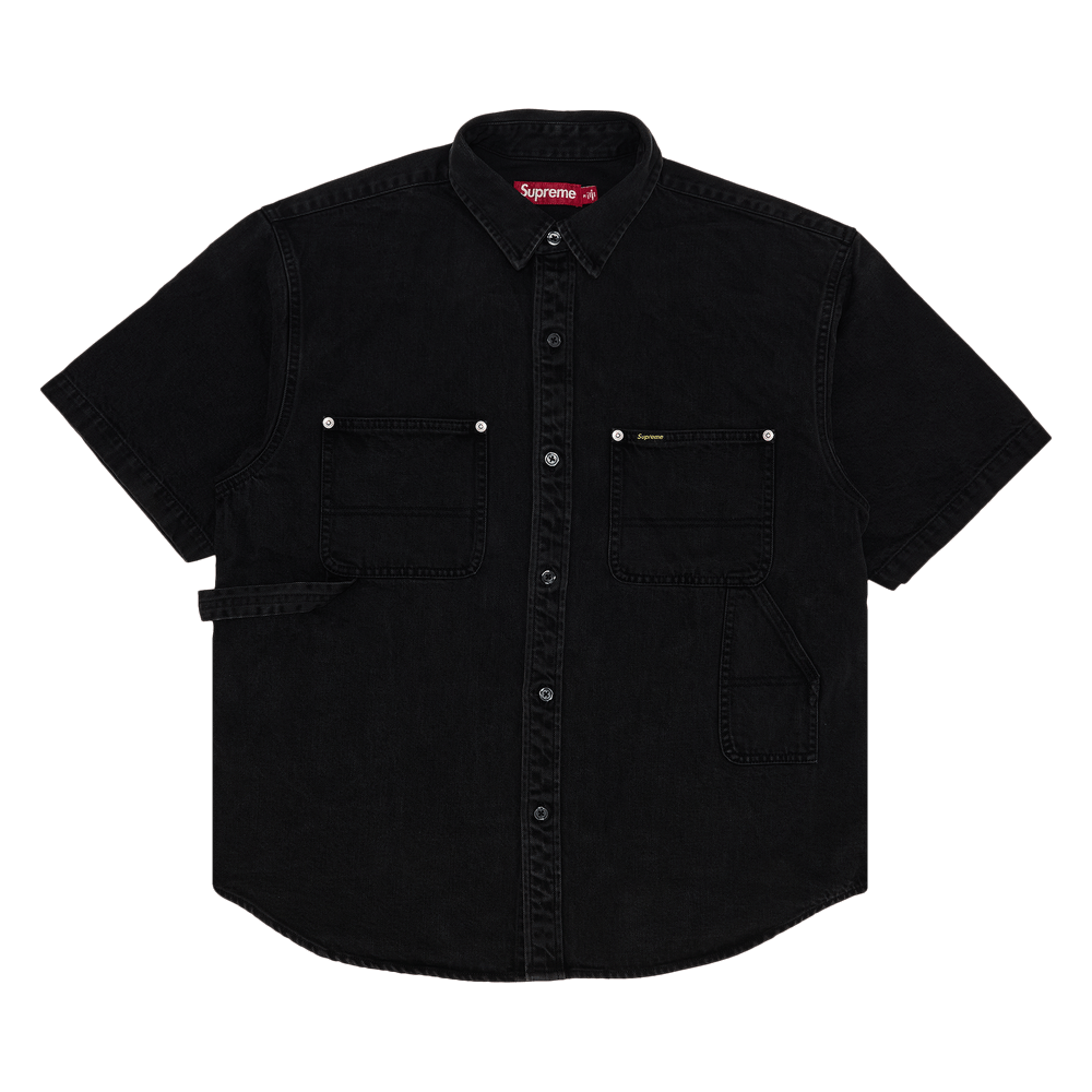 Buy Supreme Loose Fit Short-Sleeve Denim Painter Shirt