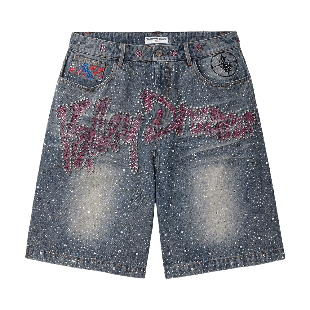 Buy Vale Forever Iced Out Jorts 'Mid Blue' - VALE 05 012 BL | GOAT