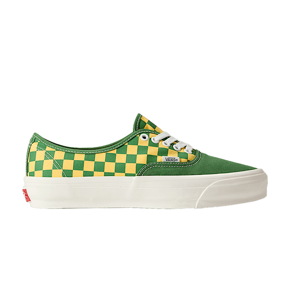 Vans Authentic 44 Lx Checkerboard - Fairway Green Yellow