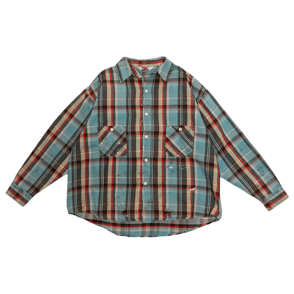 Buy SAINT Mxxxxxx Flannel Shirt Check 'Blue' - SM HR8 0000 040 | GOAT