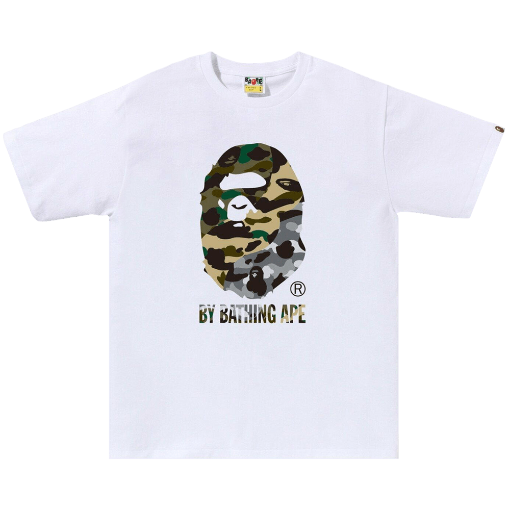 Buy BAPE 1st Camo Crazy By Bathing Ape Tee 'White' - 1L30 110 017
