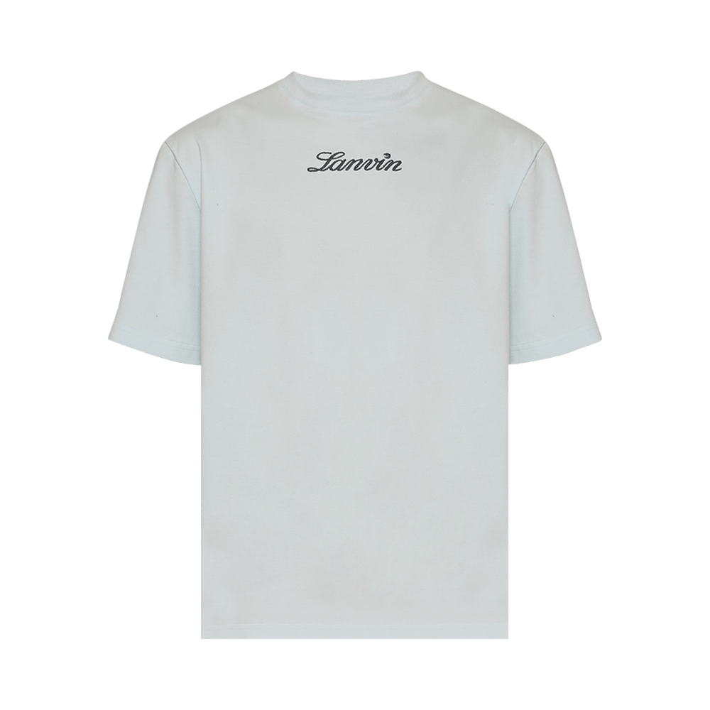 Tシャツ・カットソー LANVIN BOUCLETTE SCRIPT LOGO T-SHIRT Lanvinのホワイト Bouclette Script ロゴ Tシャツがセール中