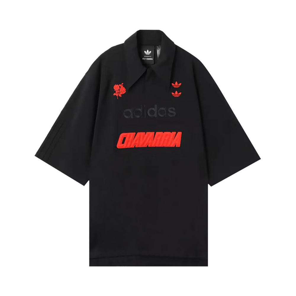 Buy adidas x Willy Chavarria Logo Polo Shirt 'Black' - JV8848 | GOAT