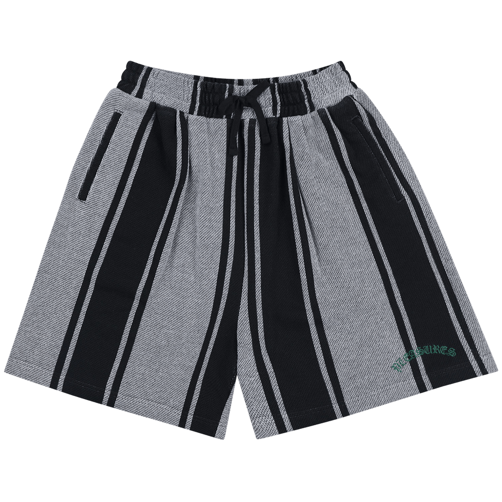 Buy Pleasures Rug Wide Shorts 'Black' - P25SU028 BLAC | GOAT