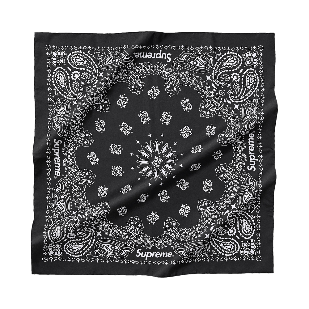 【SS25_week12 】Supreme Silk Bandana（Navy） Buy Supreme Silk Bandana 'Black' - SS25A80 BLACK | GOAT