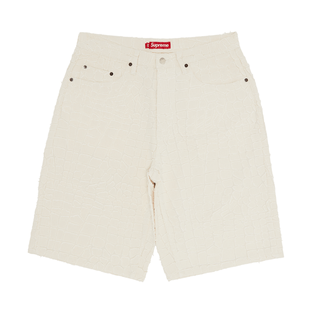 Buy Supreme Frayed Croc Baggy Denim Short 'Natural' - SS25SH25