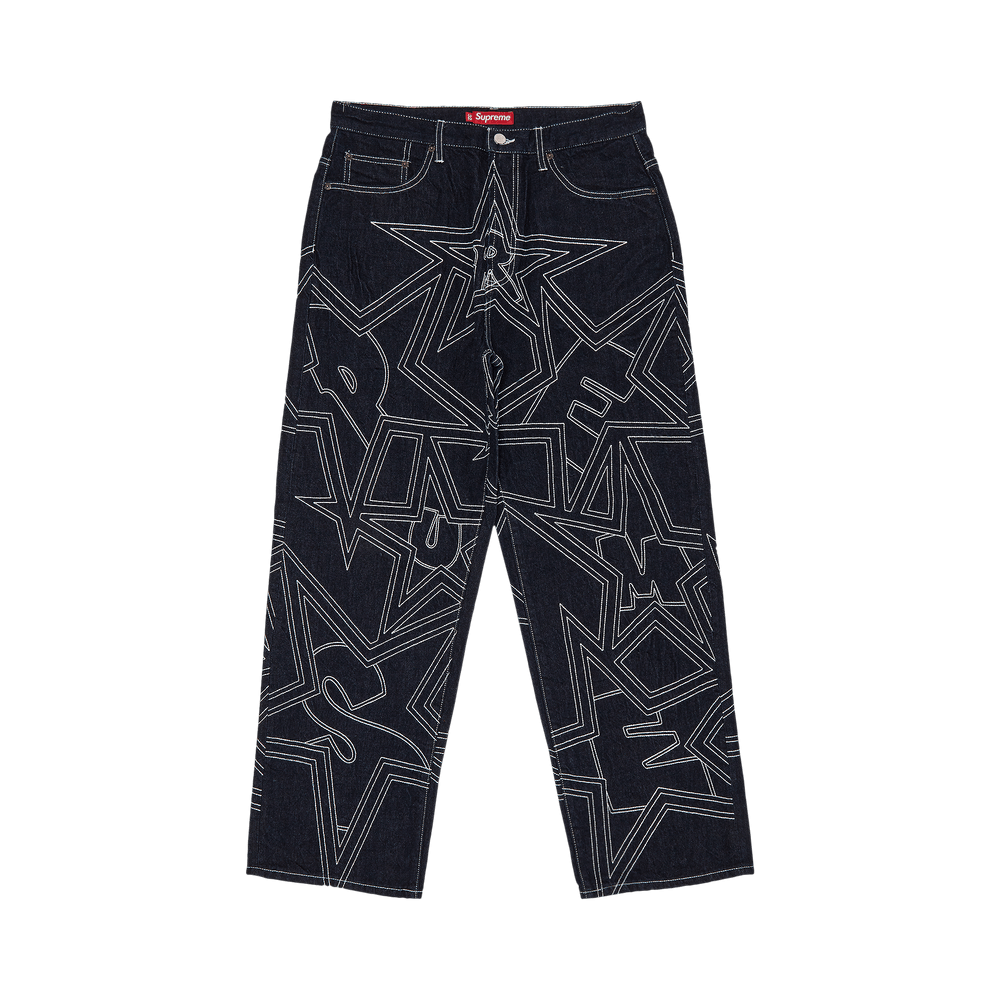 Buy Supreme Stars Topstitch Baggy Jean 'Indigo' - SS25P72