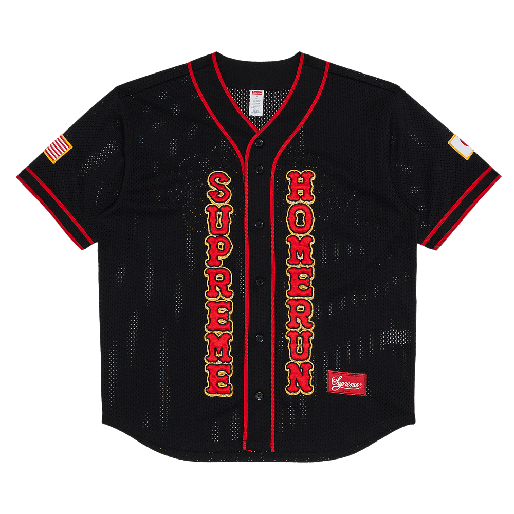 トップス 25SS Supreme Velvet Baseball Jersey L Supreme Velvet Baseball Jersey Black Men's - SS25 - US