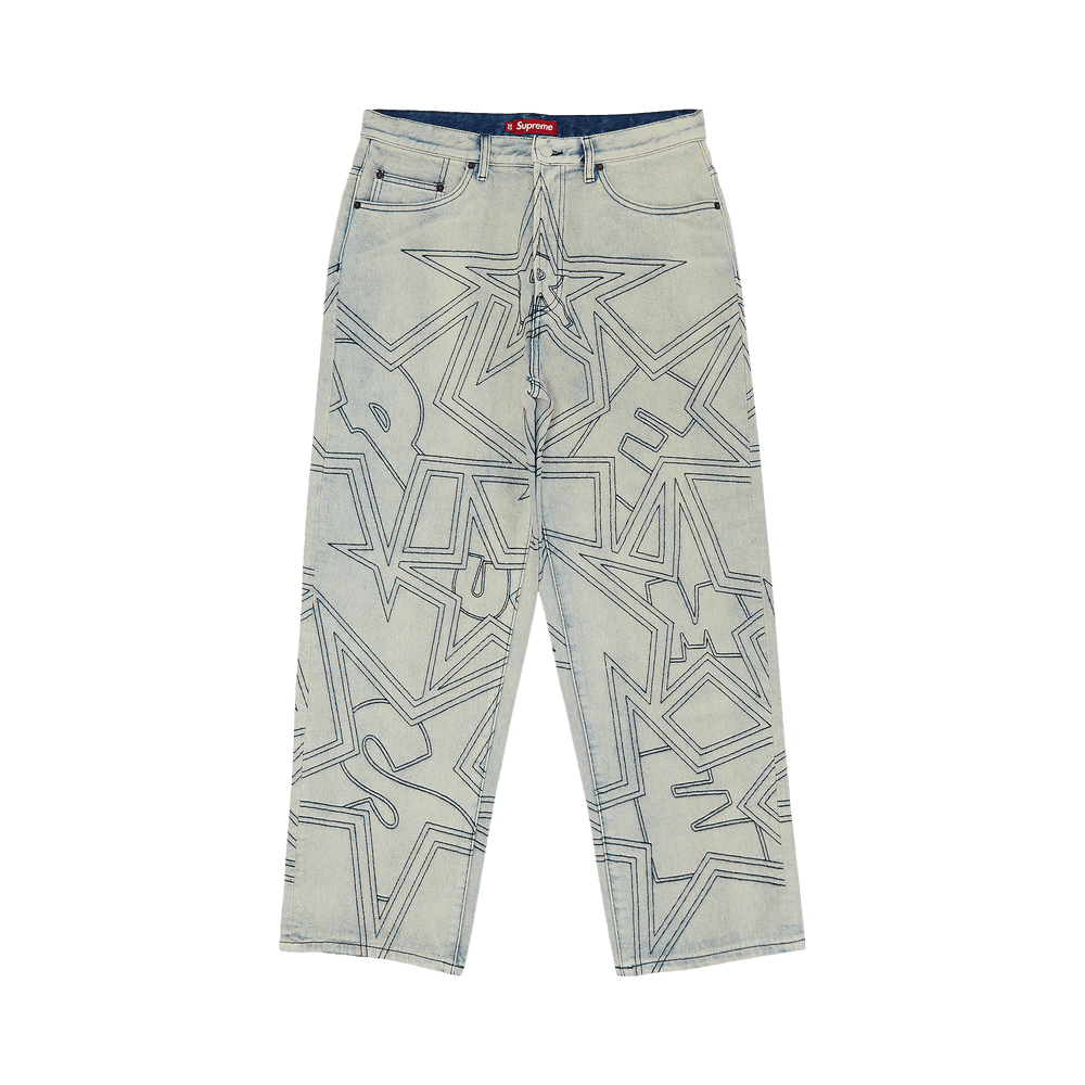Buy Supreme Stars Topstitch Baggy Jean 'Dirty' - SS25P72